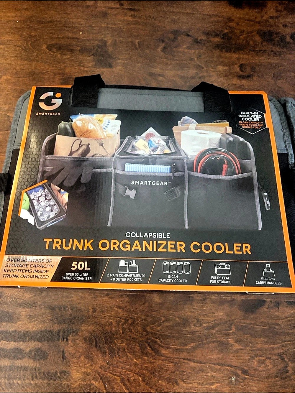 3/$20 SmartGear Trunk Organizer Cooler 50L Black